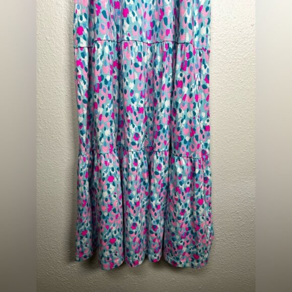 Lilly Pulitzer Blue and Pink Patterned tiered flowy dress size XXS - Picture 3 of 8